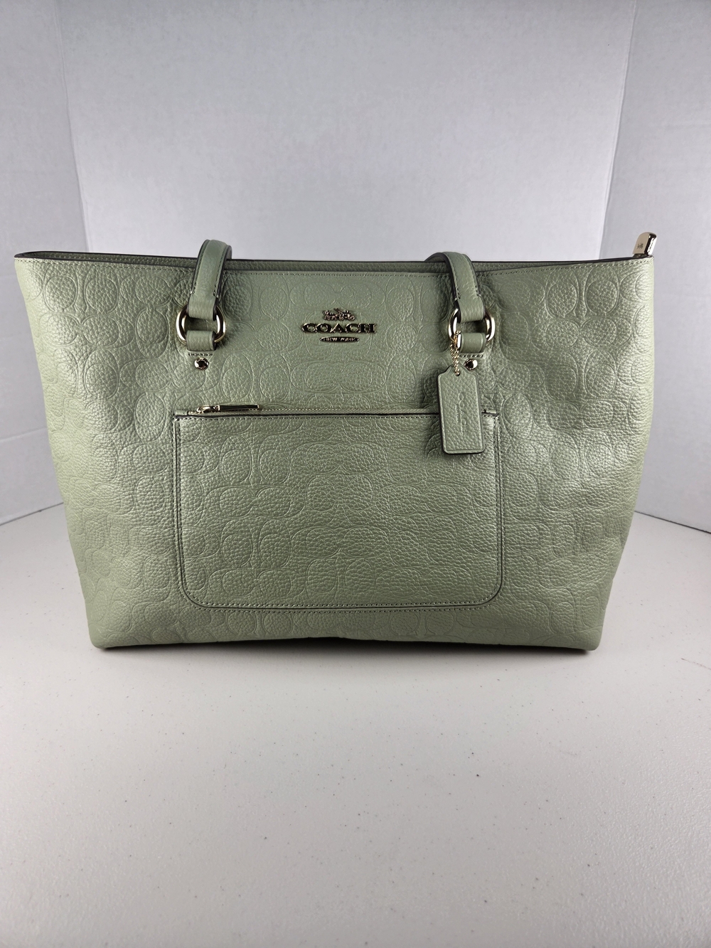 Brand NEW Station Tote BagIn Signature Leather Gold Pistachio
